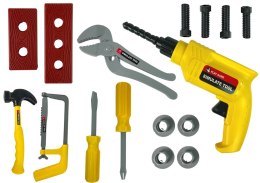 Zestaw Majsterkowicza Wiertarka Młotek Śrubokręty LEAN Toys