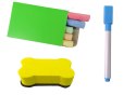 Drewniana Tablica 2w1 Magnetyczna Kredowa + Liczydło Alfabet Tabliczka Mnożenia LEAN Toys