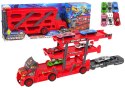 Duże Auto Truck Laweta Rozkładana 3- Piętrowa z Wyrzutnią LEAN Toys