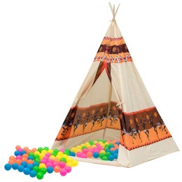 Namiot Tipi Indiański Baza Dla Dzieci + 60 Piłek 155 cm LEAN Toys