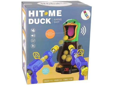 Gra Zręcznościowa Strzelanie Do Kaczki Broń Miękkie Kulki Dźwięk LEAN Toys