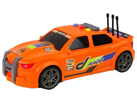 Samochód Sportowy Wyścigowy Światła Dźwięki Pomarańczowy 1:16 LEAN Toys