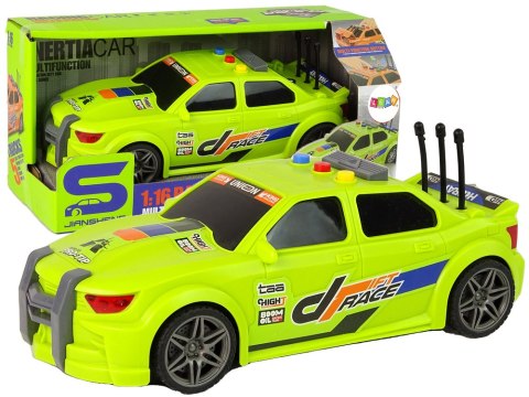 Samochód Sportowy Wyścigowy Światła Dźwięki Zielony 1:16 LEAN Toys