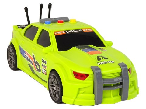 Samochód Sportowy Wyścigowy Światła Dźwięki Zielony 1:16 LEAN Toys