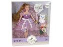 Lalka Dla Dzieci Emily Długie Włosy Biały Kotek LEAN Toys