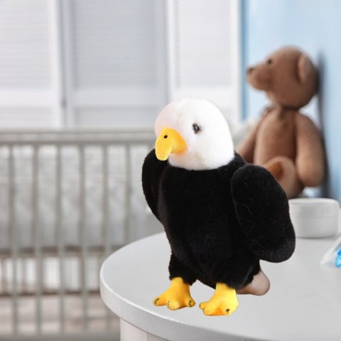 Pluszowy Orzeł Ptak Pluszak Maskotka Przytulanka Czarno Biały 25cm LEAN Toys