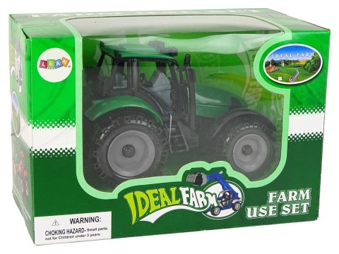 Mały Traktor Rolniczy Farmerski Otwierana Maska Czerwony 13 cm LEAN Toys