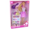 Lalka Lucy Sukienka Fioletowa Brokat Zestaw Buty LEAN Toys