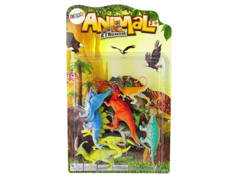 Zestaw Figurek Dinozaurów 9 sztuk Kolorowe LEAN Toys