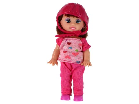 Zestaw Lalek Lucy Purpurowy Hulajnoga Deskorolka Kaski LEAN Toys