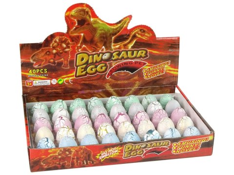 Wykluwające się Magiczne Jajko Dinozaura Rosnące 4 cm Białe LEAN TOYS