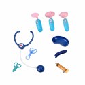 Zestaw Małego Doktora Wózek Medyczny RTG EKG Światła Różowy 16 el. LEAN Toys