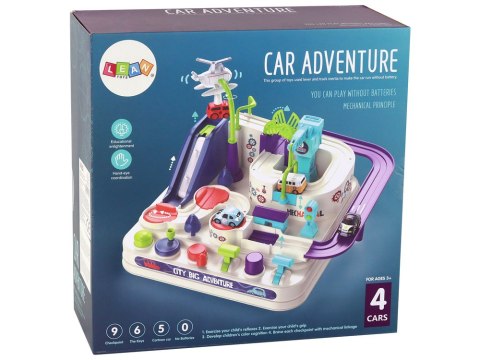 Zestaw Interaktywny Tor Przeszkód Dla Samochodzików Kolorowy LEAN Toys