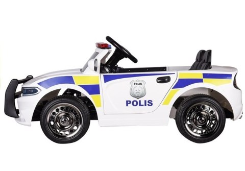 Auto na Akumulator Samochód Policyjny Biały LEAN CARS
