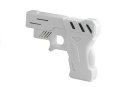 Pistolet Laserowy z Tarczą Budzik Zegarek Biały LEAN Toys
