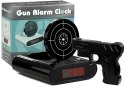Pistolet Laserowy z Tarczą Budzik Zegarek Czarny LEAN Toys