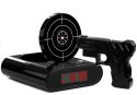 Pistolet Laserowy z Tarczą Budzik Zegarek Czarny LEAN Toys