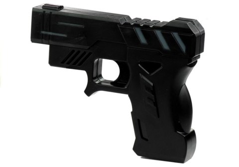 Pistolet Laserowy z Tarczą Budzik Zegarek Czarny LEAN Toys