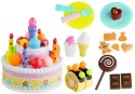 Serwis Urodzinowy Tort Ciasteczka Świeczki Lody LEAN Toys