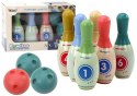 Gra Zręcznościowa Zestaw Kręgli 6szt Kolorowe LEAN Toys
