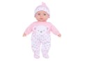 Lalka Bobas Różowa Piżamka z Misiem Czapeczka Dźwięki LEAN Toys