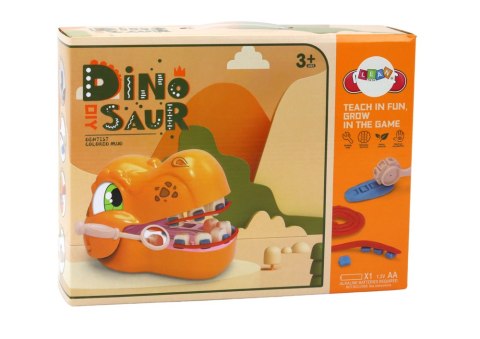 Zestaw Kreatywny Dinozaur Dentysta Ciastolina Akcesoria LEAN Toys