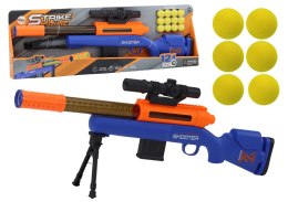 Duży Karabin Na Miękkie Kulki Stojak Teleskop Niebieski LEAN Toys