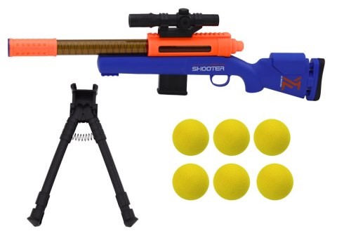 Duży Karabin Na Miękkie Kulki Stojak Teleskop Niebieski LEAN Toys