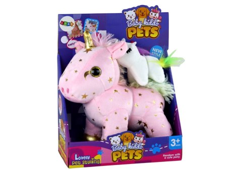 Jednorożec Pluszak Usypiacz Kołysanka Różowy W Gwiazdki LEAN Toys