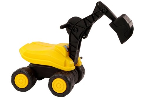Duża Koparka Żółta Łyżka Ruchoma Obrót 360* Jeździk Budowlany LEAN CARS