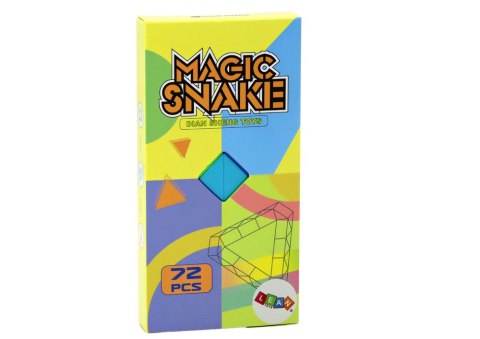 Klocki Gra Zręcznościowa Układanka Wąż Edukacyjny Kolorowy 72 ele. LEAN Toys