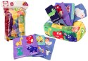 Miękkie Pudełko Na Chusteczki 6 Tkanin 3 Szeleszczące Chusteczki Kolorowe LEAN Toys