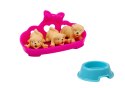 Mini Laleczka Długie Włosy Sukienka Trzy Pieski Legowisko LEAN Toys