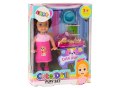 Mini Laleczka Długie Włosy Sukienka Trzy Pieski Legowisko LEAN Toys