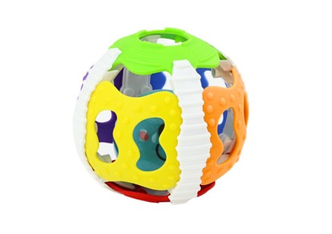 Piłeczka Sensoryczna Dla Niemowląt Gumowa Światłą Dźwięki Kolorowa LEAN TOYS