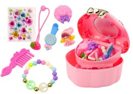 Zestaw Kuferek Szkatułka Serduszko Pudełko Na Biżuterię Akcesoria MIX LEAN Toys