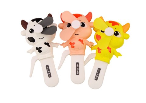 Wiatrak Ręczny Krówka Mini Wiatraczek Dla Dzieci 3 Kolory LEAN TOYS