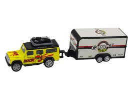 Autko Terenowe Z Przyczepą Kamperem Napęd Metalowe LEAN TOYS