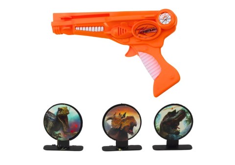 Pistolet Wyrzutnia Samolotów 3 Samoloty 3 Tarcze Pomarańczowy LEAN Toys