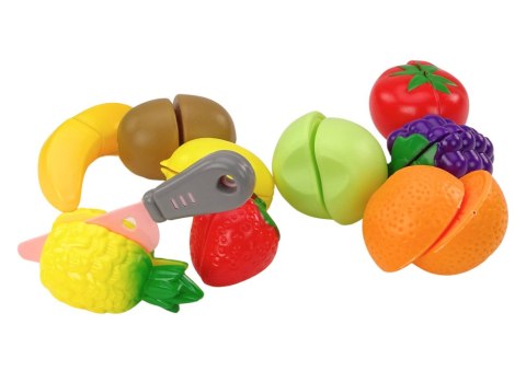 Zestaw Owoców Do Krojenia w Skrzynce 9 El Nóż Zielony LEAN Toys