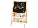 Tablica Do Rysowania Dwustronna Edukacyjna 2w1 Drewniana LEAN Toys