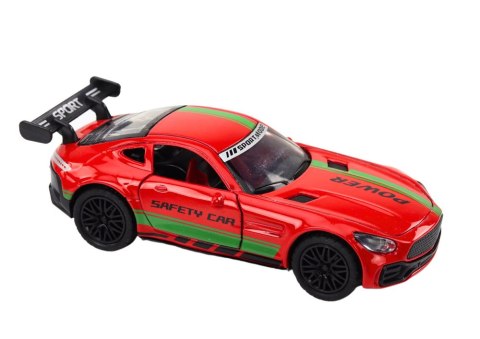 Auto Sportowe Samochód 1:32 Figurka Spojler Metal Czerwony Dźwięki LEAN Toys