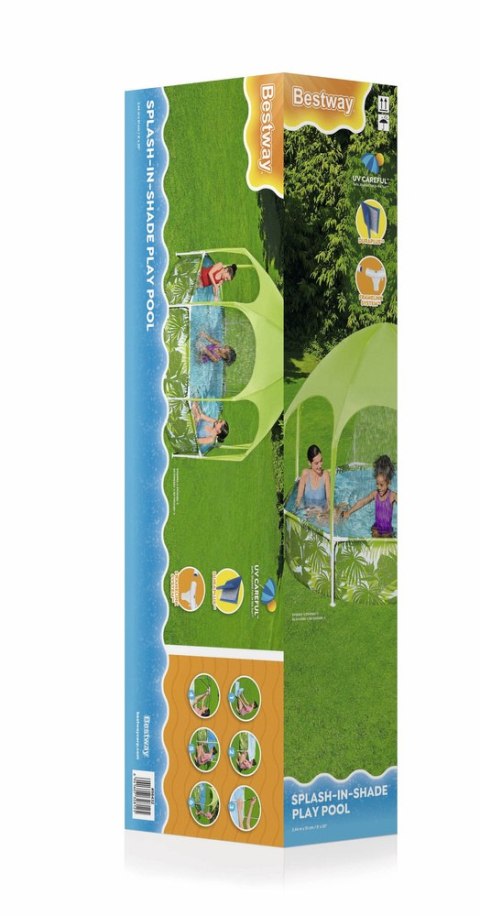 Basen Ogrodowy Stelażowy Dla Dzieci 244 cm x 51 cm Bestway 56432 Zielony Bestway