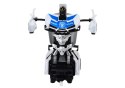 Samochód R/C Policyjny 2w1 Auto Robot Dźwięki Światła LEAN Toys