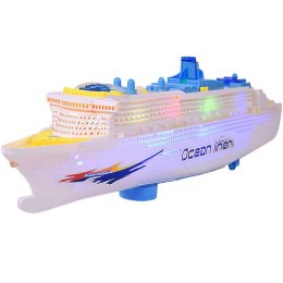 Statek Pasażerski Wycieczkowy Jeżdżący Światła Dźwięki LEAN Toys