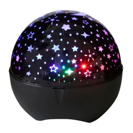 Projektor Gwiazd Lampka Nocna Głośnik 2w1 Czarny LEAN