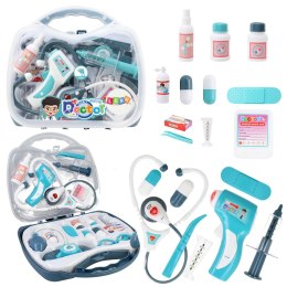 Zestaw Medyczny Małego Doktora W Walizce Światła Dźwięki Niebieski LEAN Toys