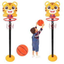 Kosz Do Gry W Koszykówkę Regulowany Tygrys Żółty 110cm LEAN Toys