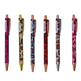 Długopis Metalowy Automatyczny Panterka Niebieski Tusz 1.0mm LEAN