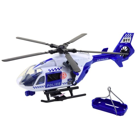 Helikopter Policyjny Hak Nosze Światła Dźwięki 1:12 LEAN Toys